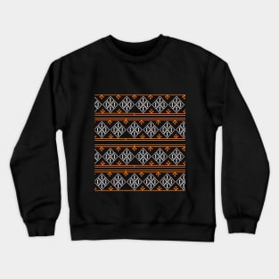 orange and black pattern background fabric pattern Crewneck Sweatshirt